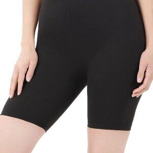 Women Black Biker Short